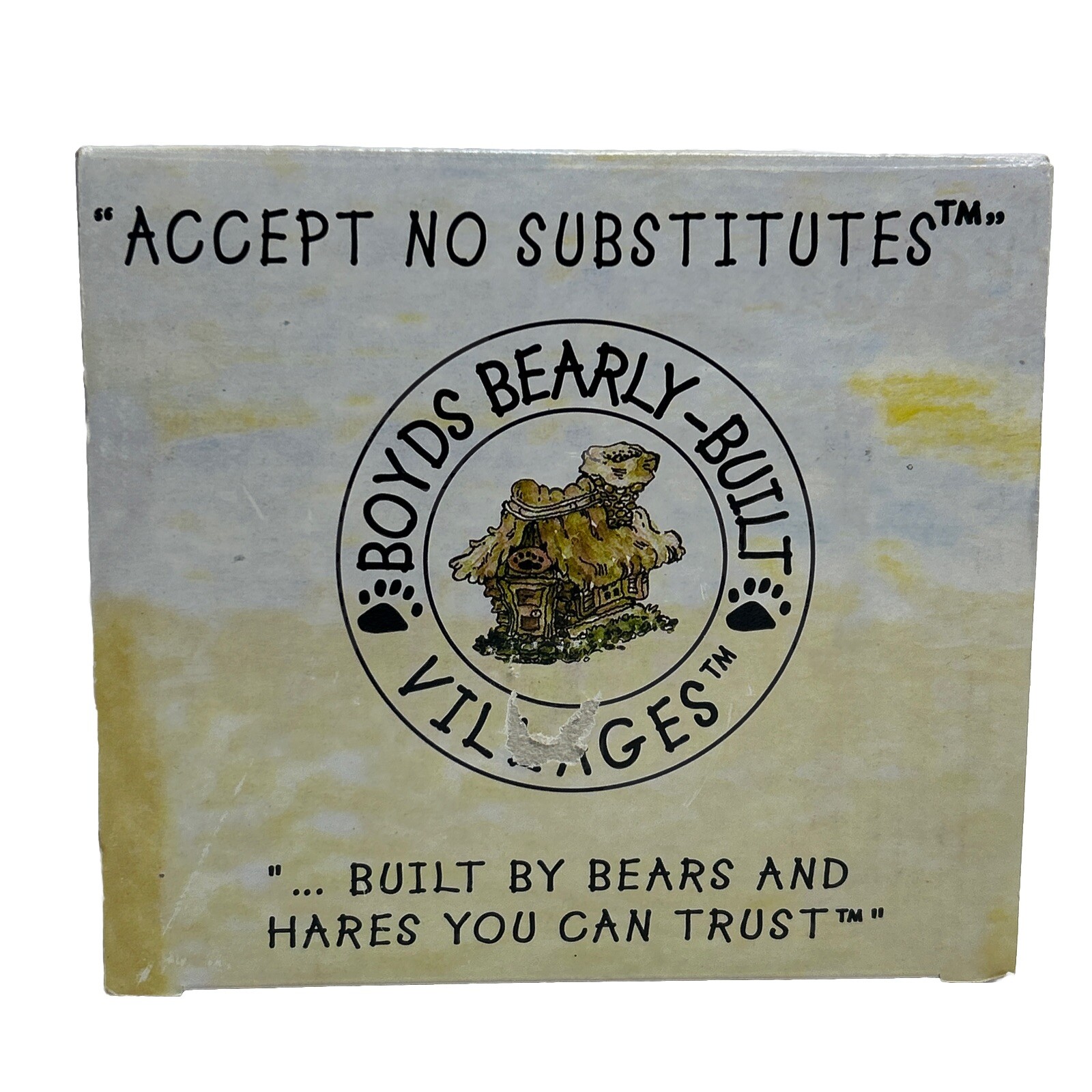 Boyds Bear Bearly Built Villages Town Matthews Bungalow 4″ x 4″ x 5″ Collectible