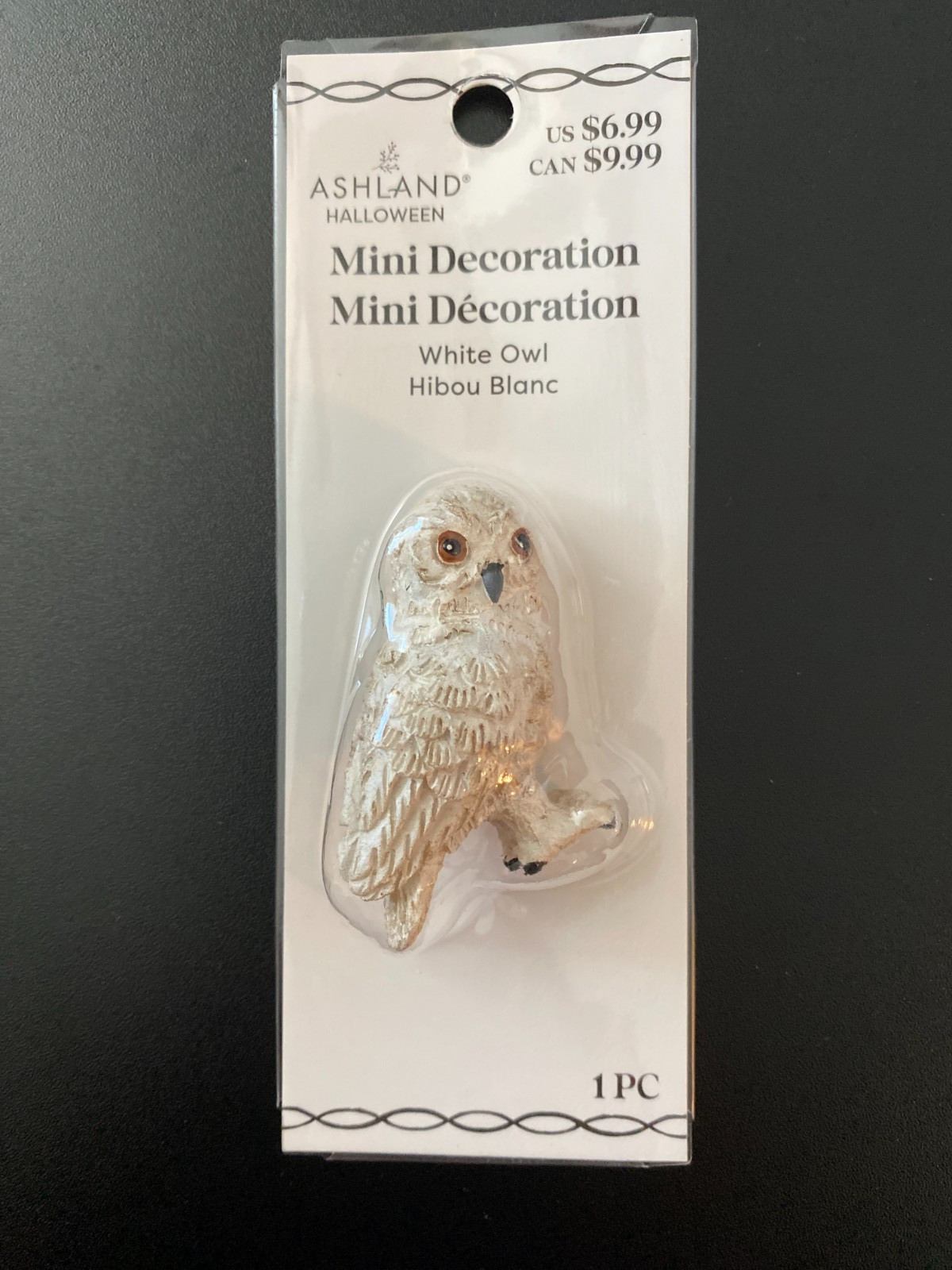 ASHLAND HALLOWEEN MINIATURES WHITE OWL ~ NEW IN PKG 2025