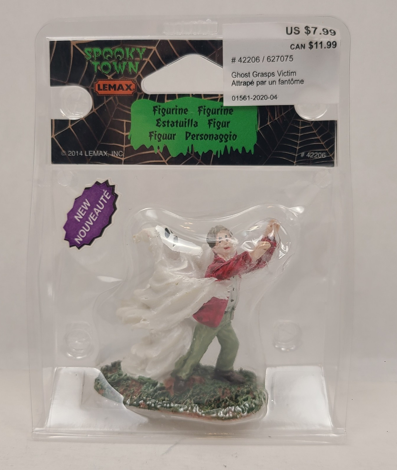 Lemax Spooky Town Ghost Grasps Victim Figurine 42206 Halloween Decor Figure 2014