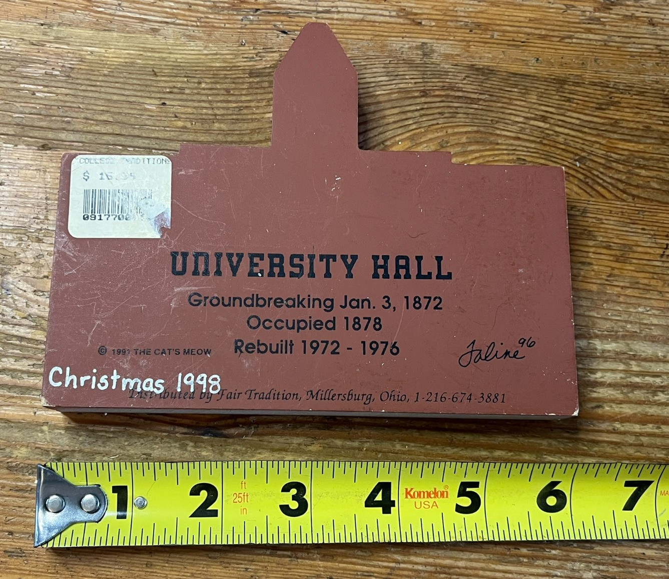 Ohio State University Hall Cat’s Meow Shelf Sitter Columbus Ohio OH OSU St