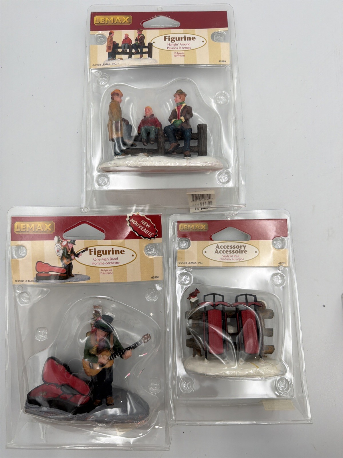 Lemax Christmas Village Figurine Accessory Lot Of 3 NEW 2004-2008