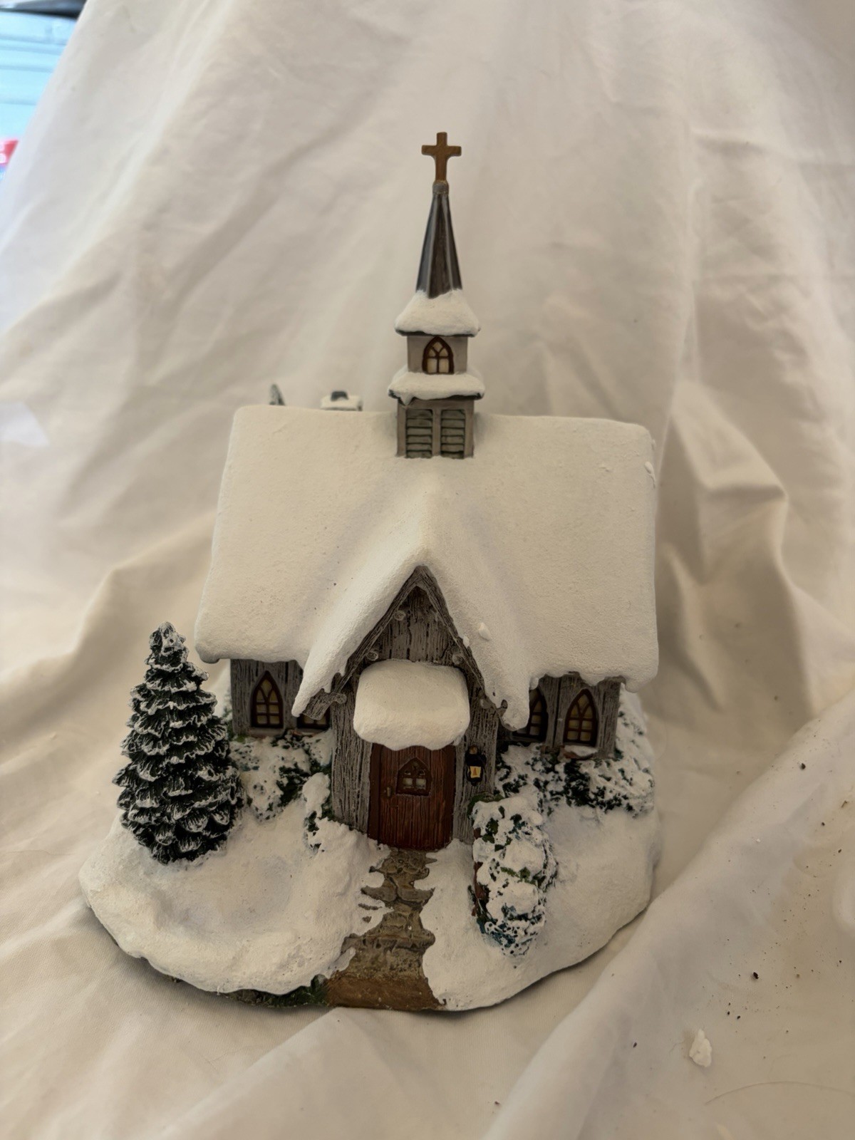 Thomas Kinkade Hawthorne Christmas Village set of excellent Hand Painted Homes