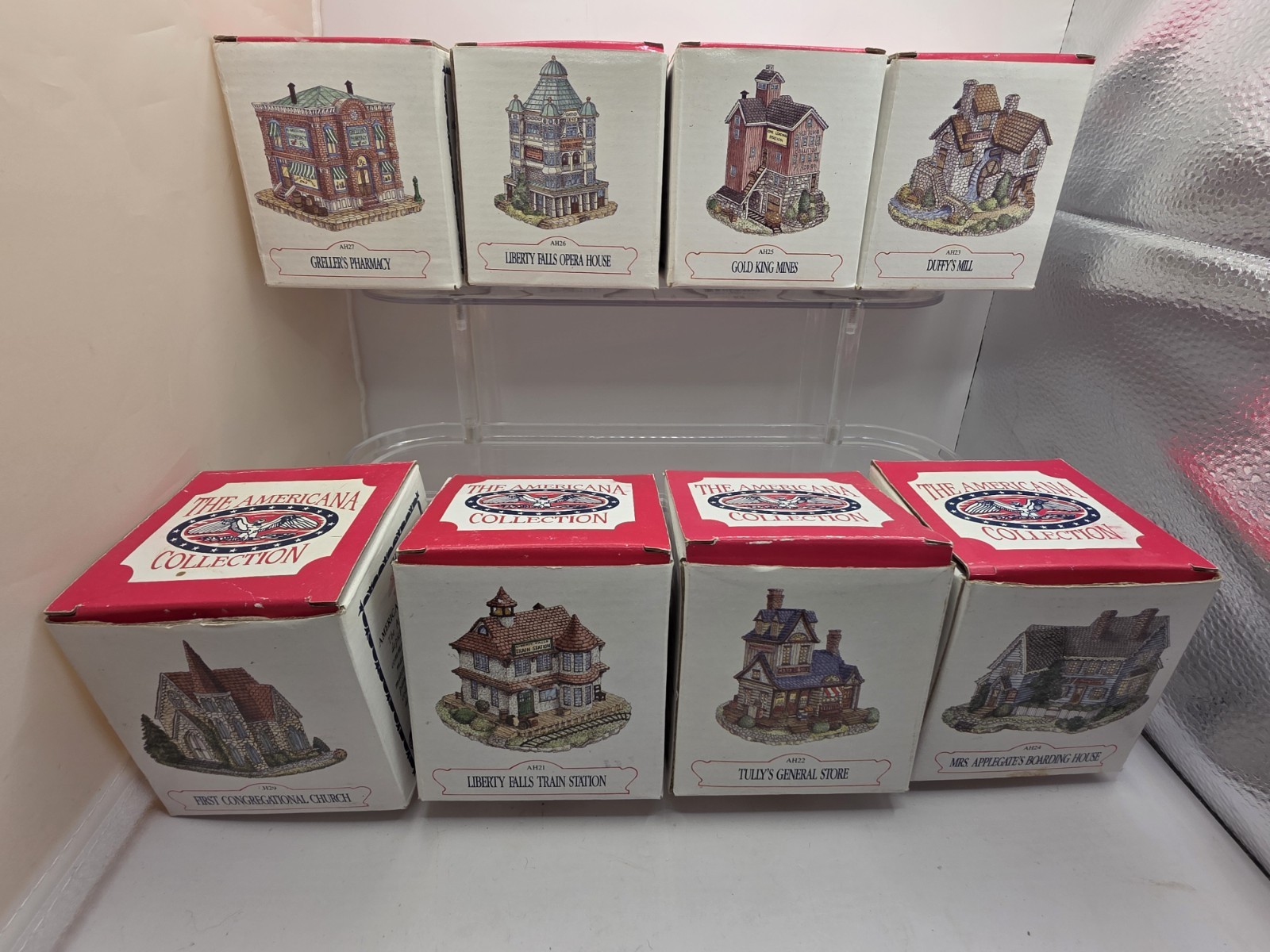 8 Vintage 90’s Liberty Falls Americana Collection Building Collectibles (R4)