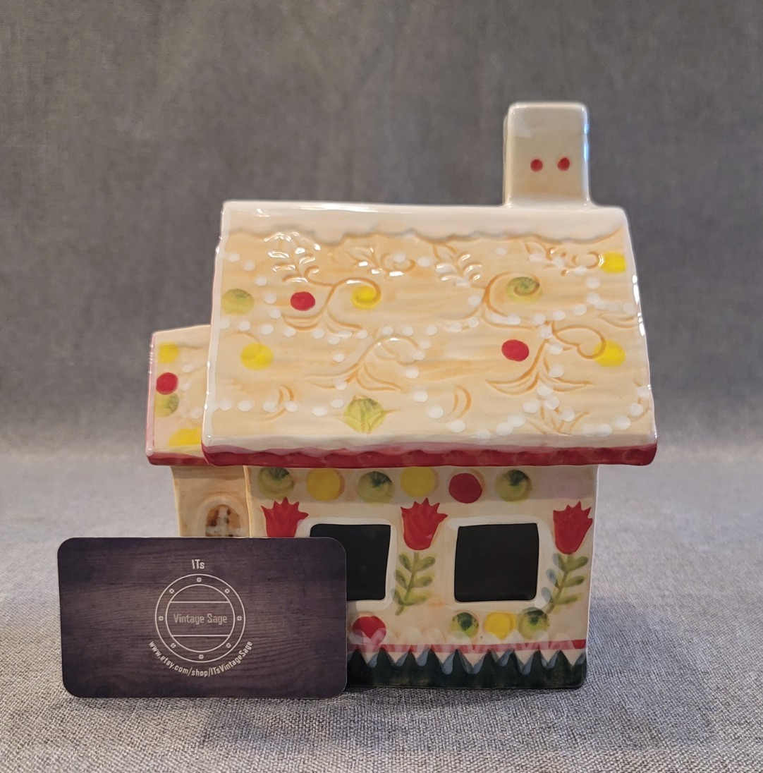 Anthropologie Holiday Village House – Peach Tea Light Cottage by Nathalie Lete