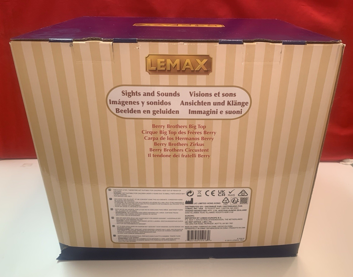 Lemax Berry Brothers Big Top Circus 55918 Sights & Sounds Light Up Animated READ