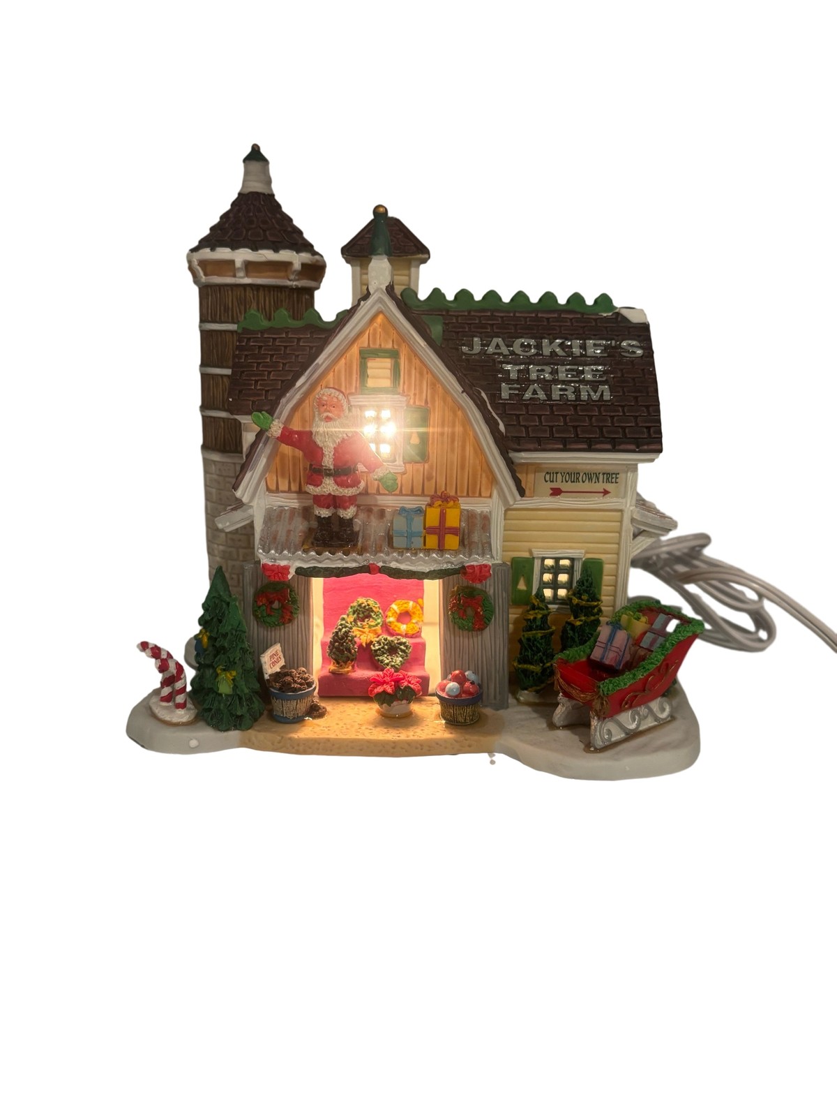 2007 Lemax Carole Towne Collection Jackie’s Tree Farm Christmas Village with Box