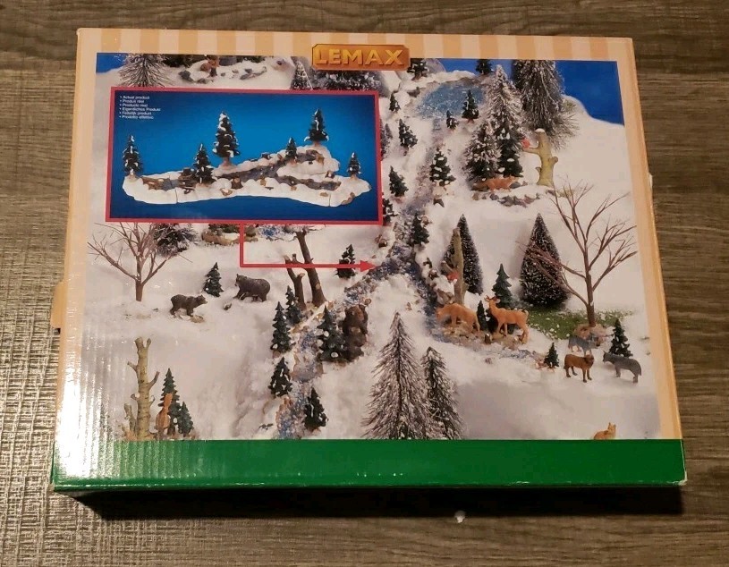 Lemax Village Landscape Mill Stream Fork 10 Piece Set Extendable 2 Pcs Missing