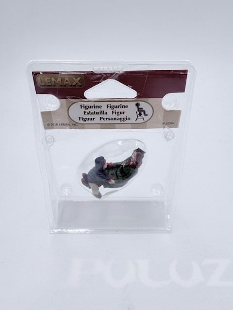 LEMAX Christmas Village Bench Figures Figurine #52364