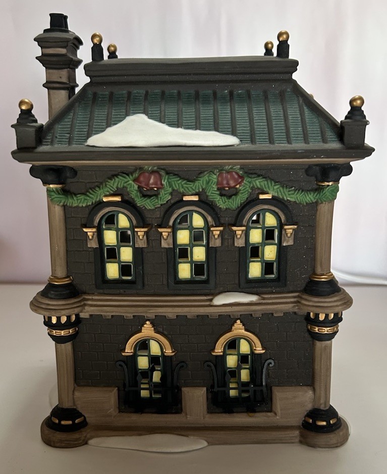Vintage 1995 Department 56 Dickens Village Blenham Street Bank #58330 W/Light