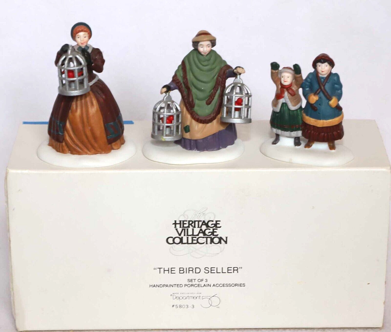 DEPT 56 THE BIRD SELLER 5803-3 HERITAGE SNOW VILLAGE