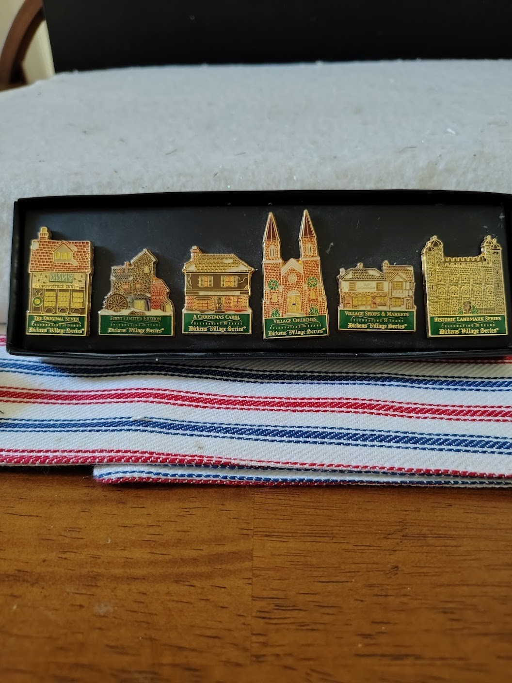 Dept 56 Dickens Village Accessory – 20th Anniversary History pins