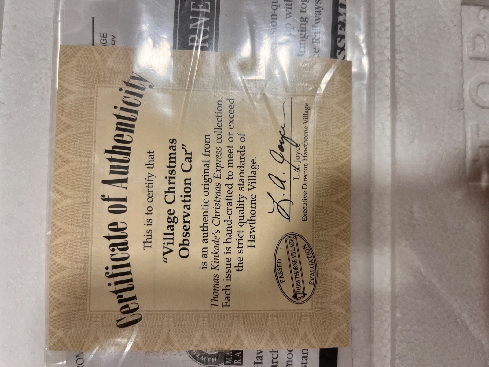 Thomas Kinkade Train Sets with Certificates