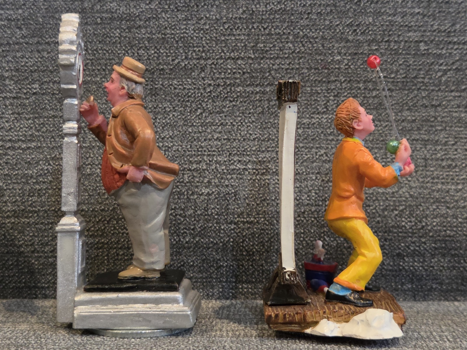 Lemax Carnival Amusements Unicycle Clown Musicians Carnival Circus Village 9 Lot