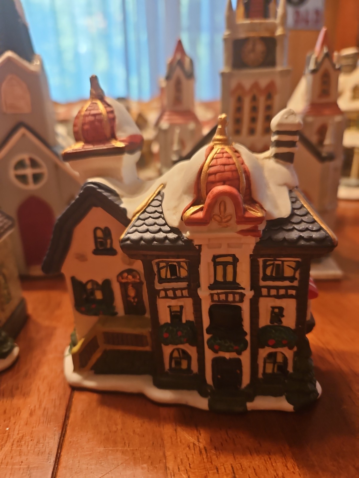 Lot of 7 Vintage Christmas Village Churches