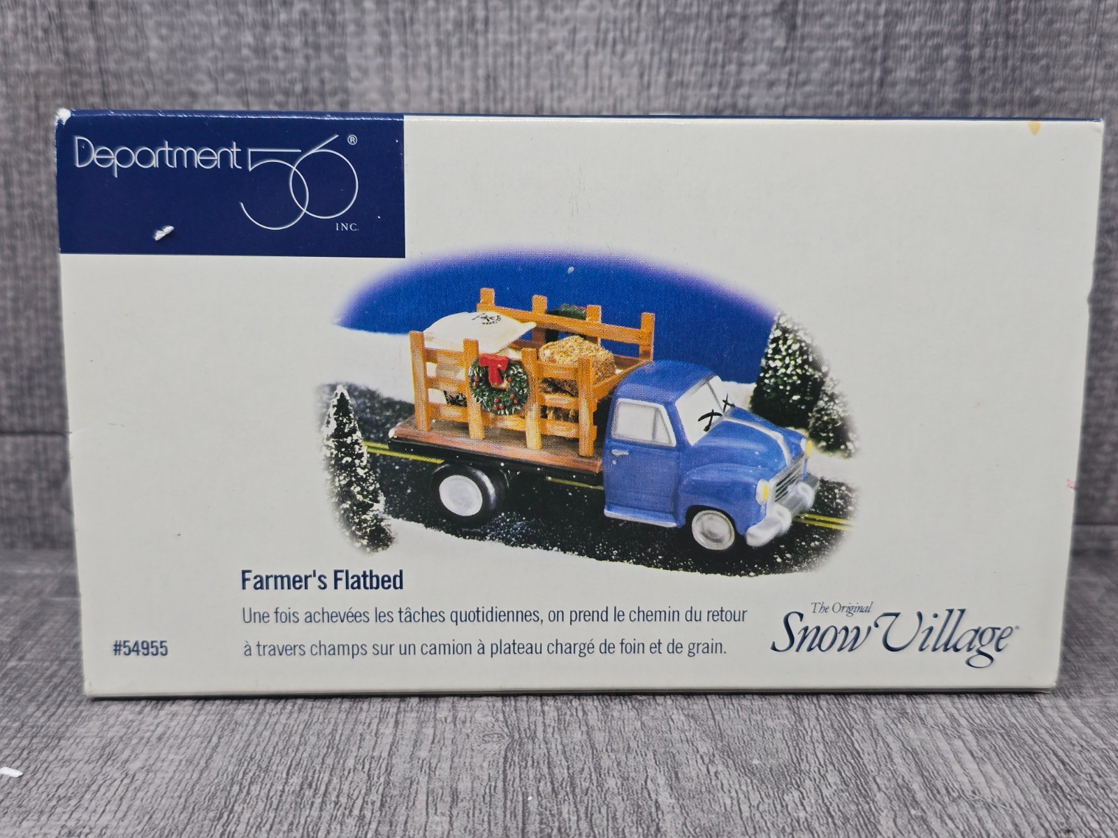 Dept. 56 Snow Village Farmer’s Flatbed Truck #54955 Retired Handpainted Ceramic