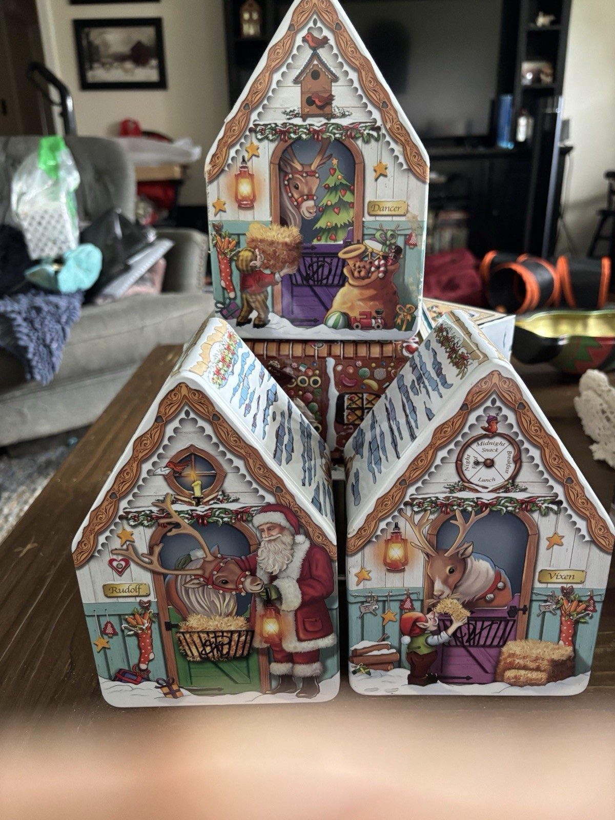 Harry London Complete Reindeer Stable Tin Collection