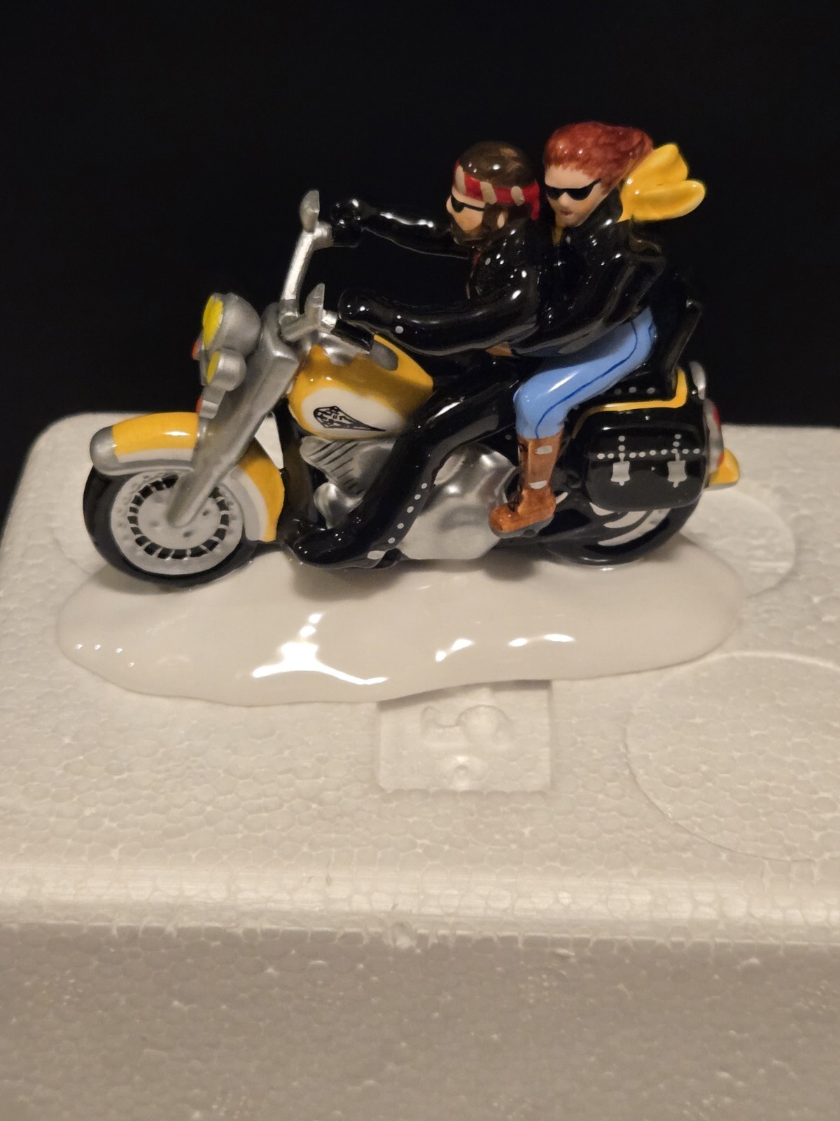 Dept 56 HARLEY DAVIDSON Two For The Road Yellow Bike 54939 in Box