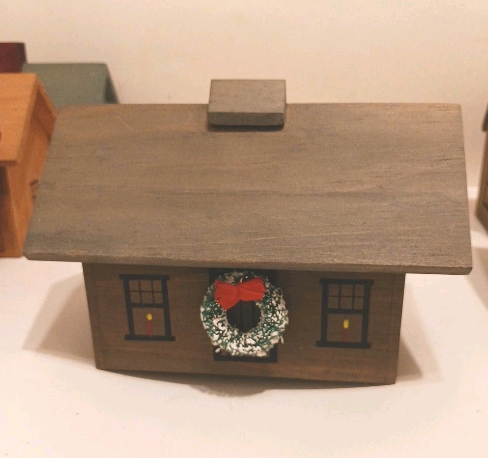 10 Pc Vtg Kittery Graphics Boxville 6″ Little Box Country Village Trinket Boxes
