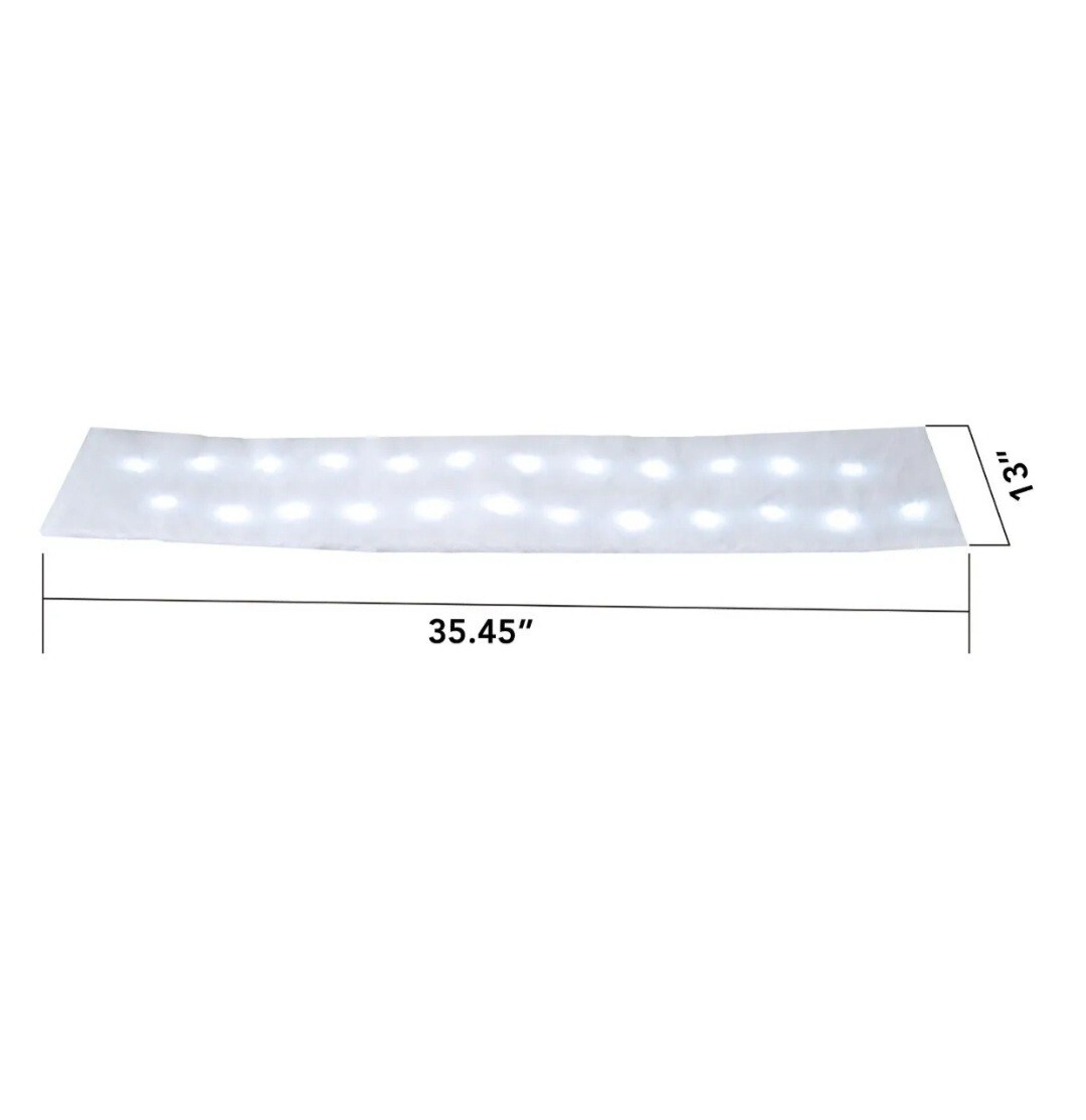 Holiday Time Snow Blanket w/ LED Lights (35.45″ x 13″) Christmas Village Snow