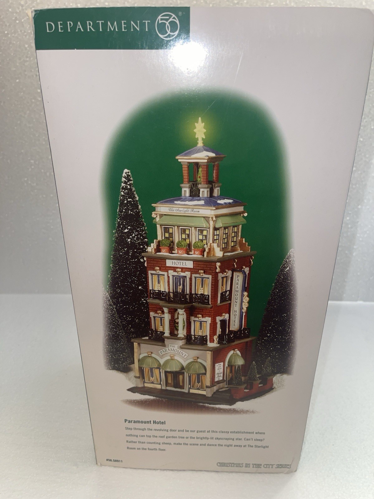 DEPT 56 CHRISTMAS IN THE CITY “PARAMOUNT HOTEL” #58911 BRAND NEW