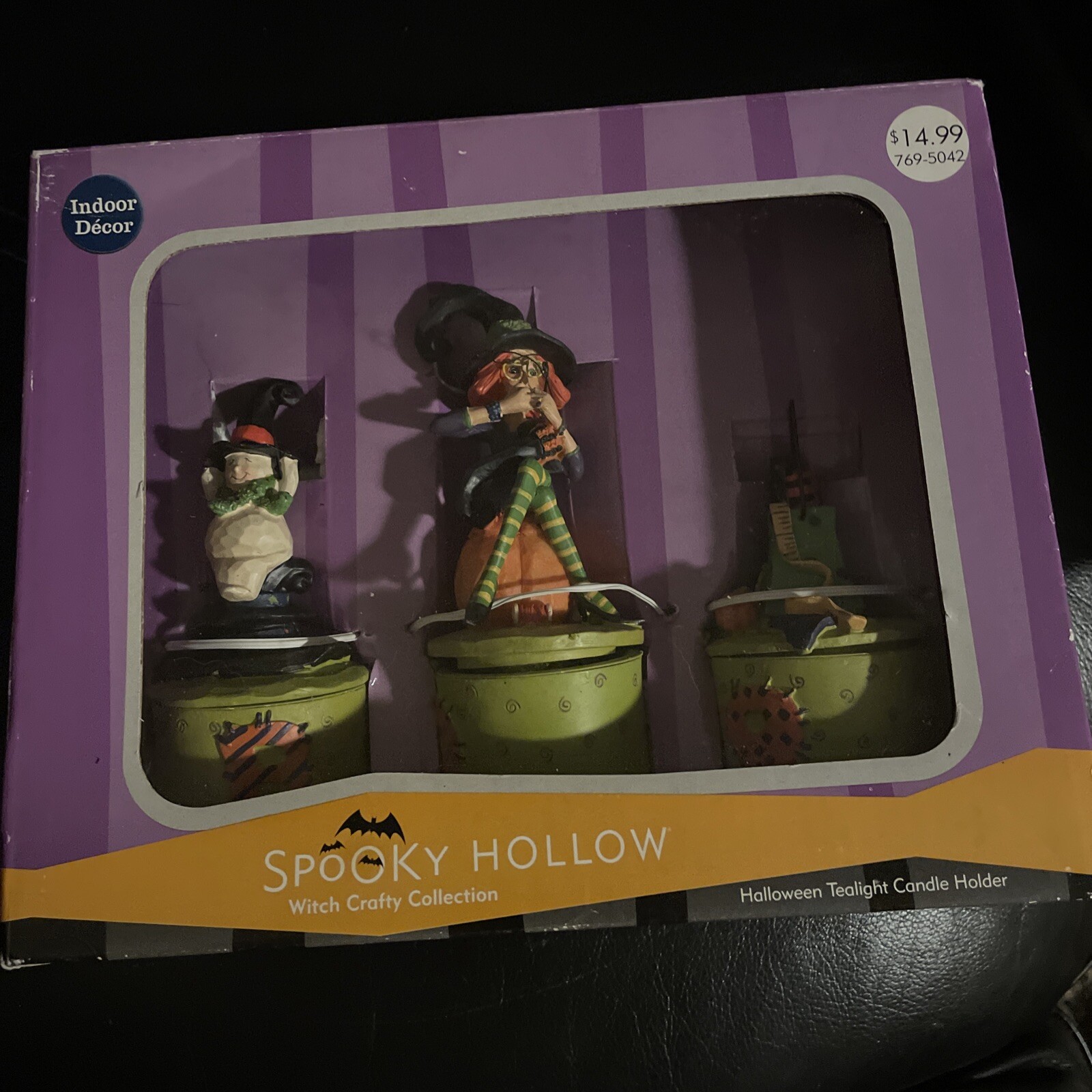 Spooky Hollow Witch Crafty Collection. Halloween Tea light Candle Holder