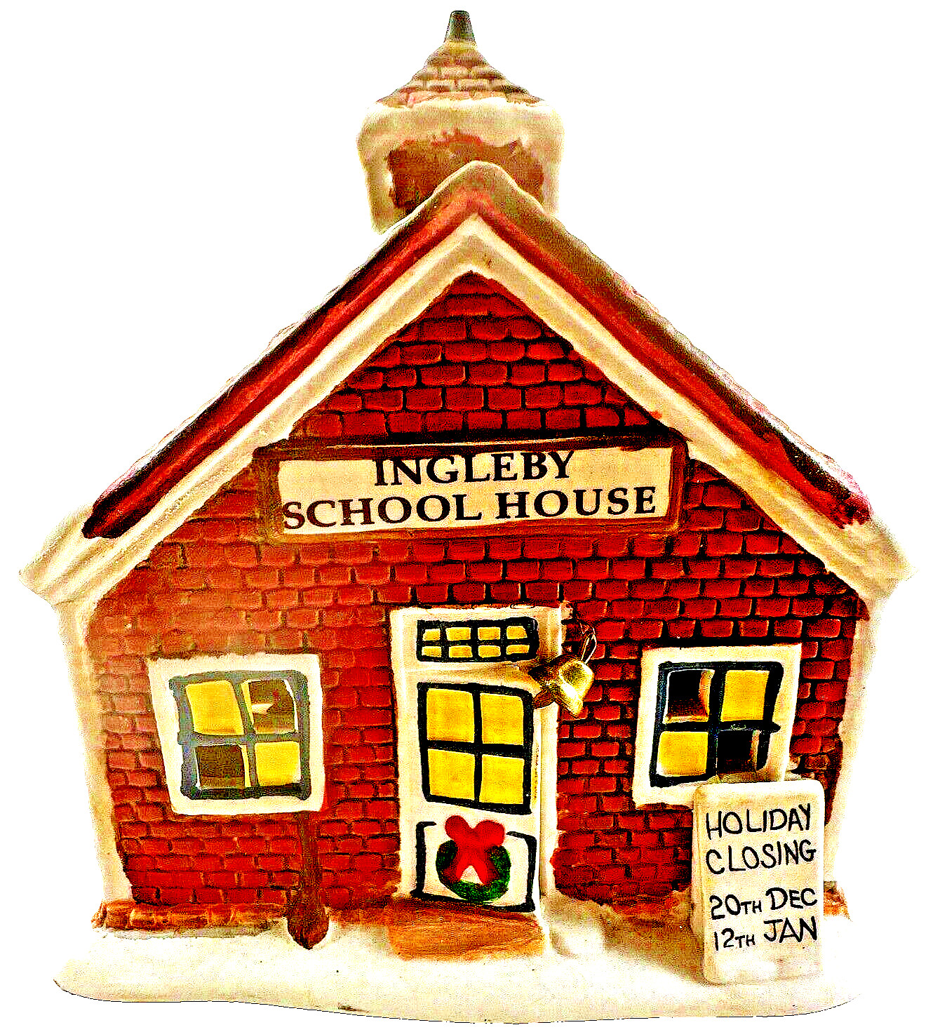 Vintage American Greetings Ingleby Village School House w/Box, Lighted, used(DD4