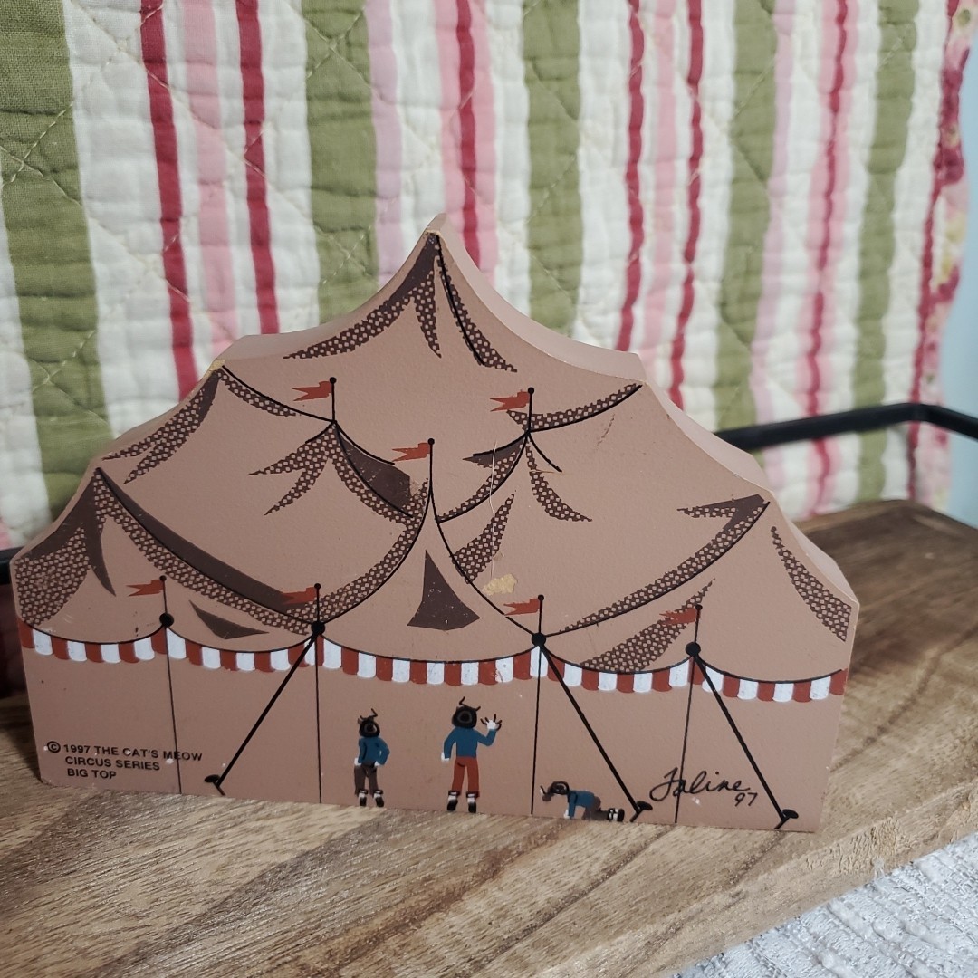Vintage Cat’s Meow Big Top Tent Shelf Sitter 1997 Circus Series