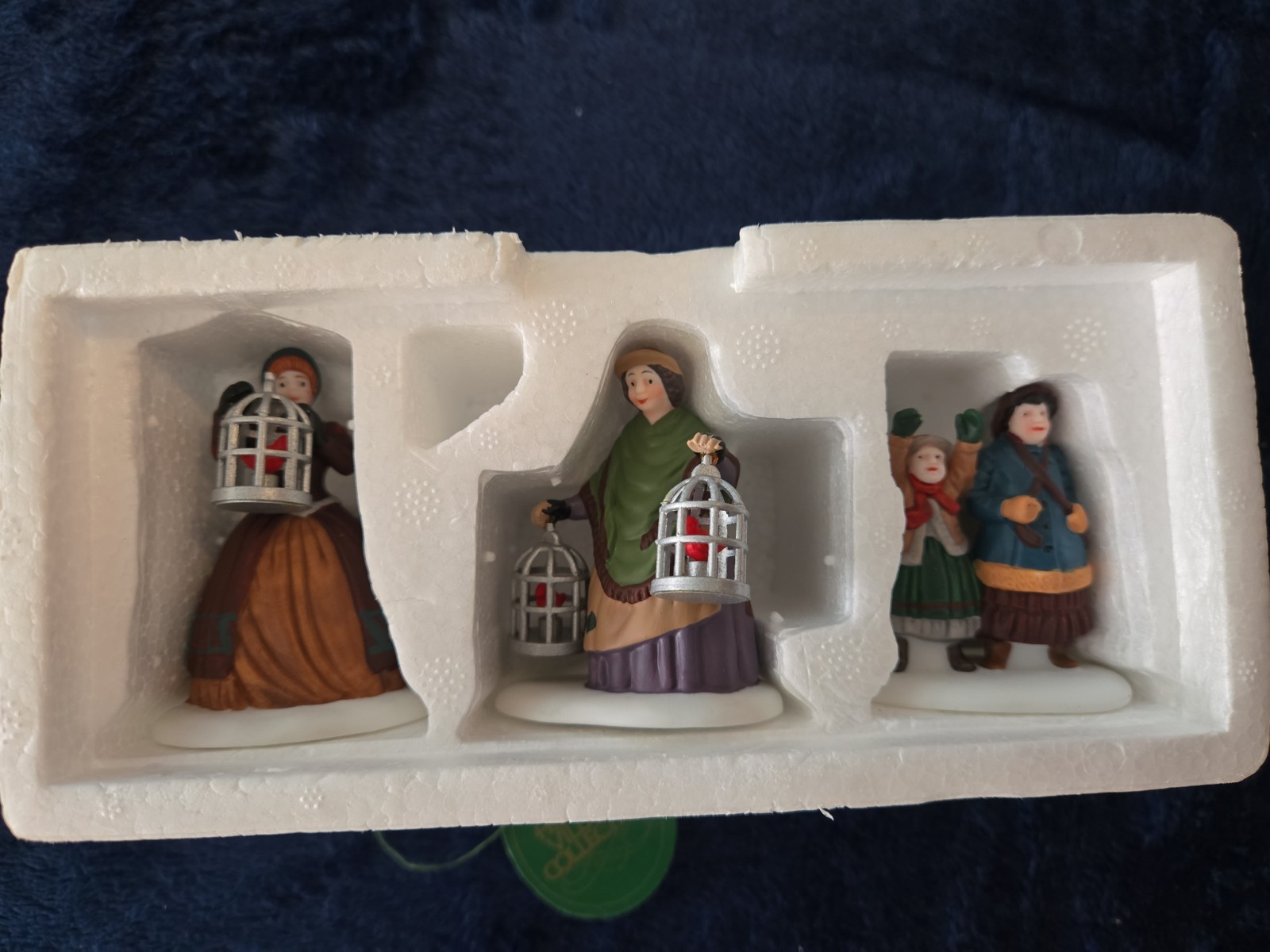 Department 56 Heritage Village The Bird Seller Set Of 3 5803-3 W/box EUC