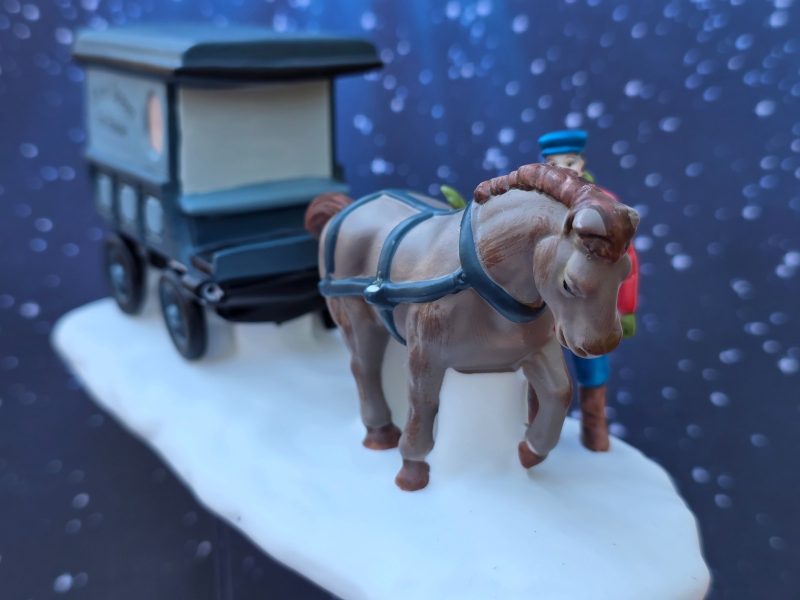 Dept 56 Christmas In The City HORSE 1989 RIVER STREET ICE HOUSE CART 5959-5