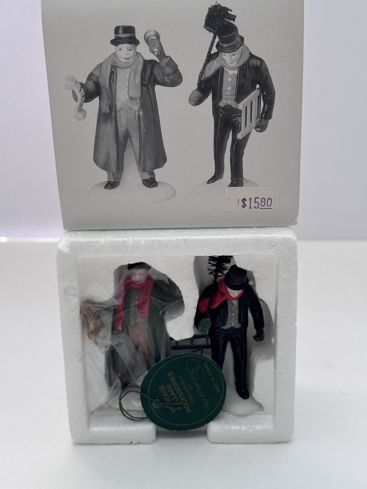 Department 56 TOWN CRIER & CHIMNEY SWEEP Village Figurine RETIRED in box