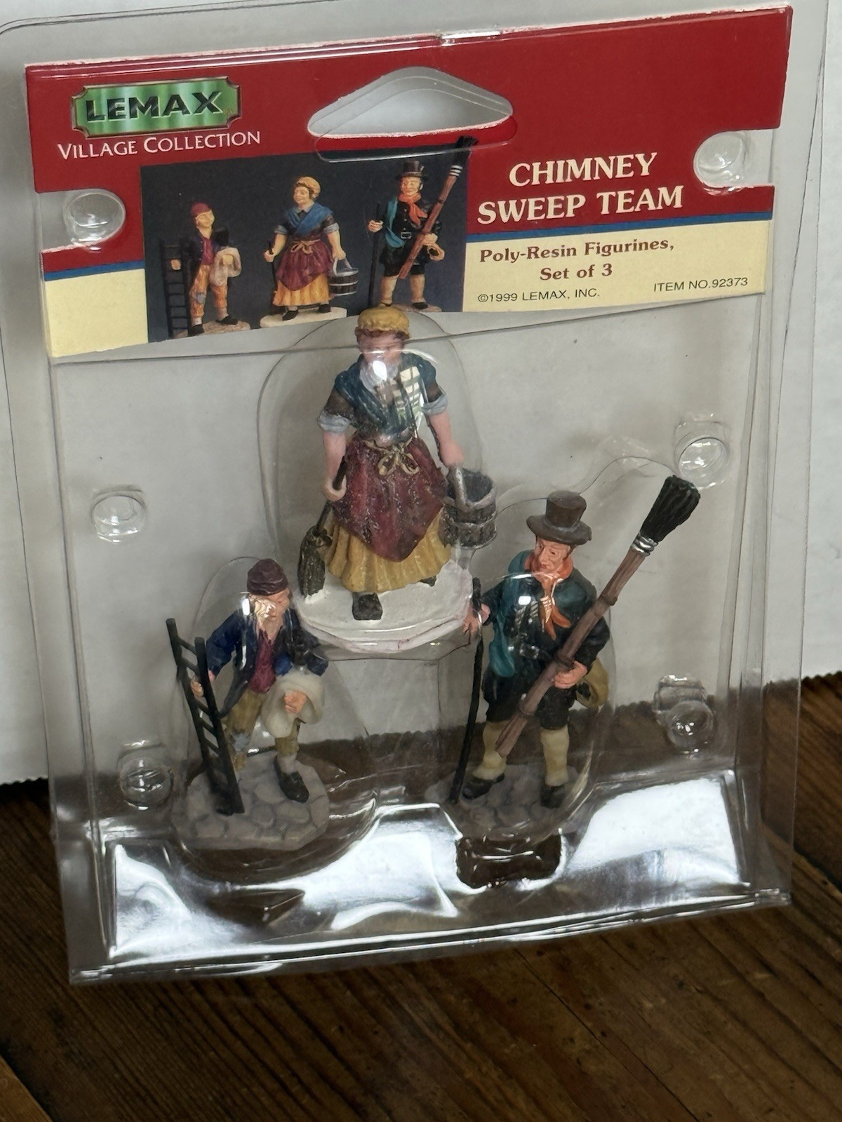 Vintage Lemax 3 piece Chimney Sweep Team Christmas figurines #92373 (PT3)