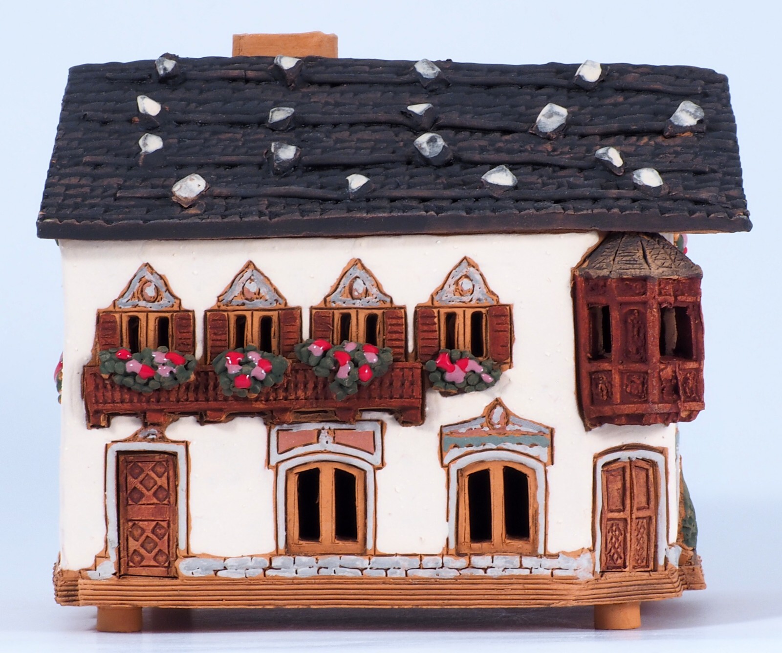 Ceramic Tealight Holder Historic House in Garmisch-Partenkirchen 10 cm © Midene