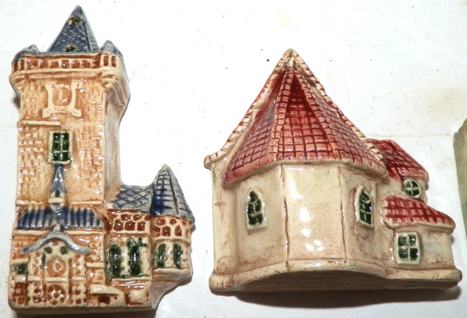 Hand Painted European Town Houses Vintage Ceramic Miniature Prague
