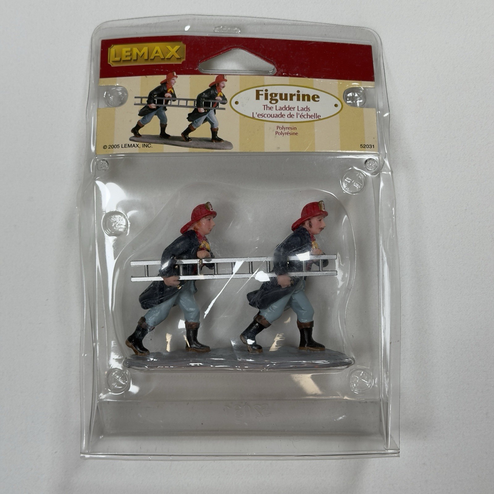 Lemax 52031 Ladder Lads Figurine Firemen Christmas Village Figure Retired 2005