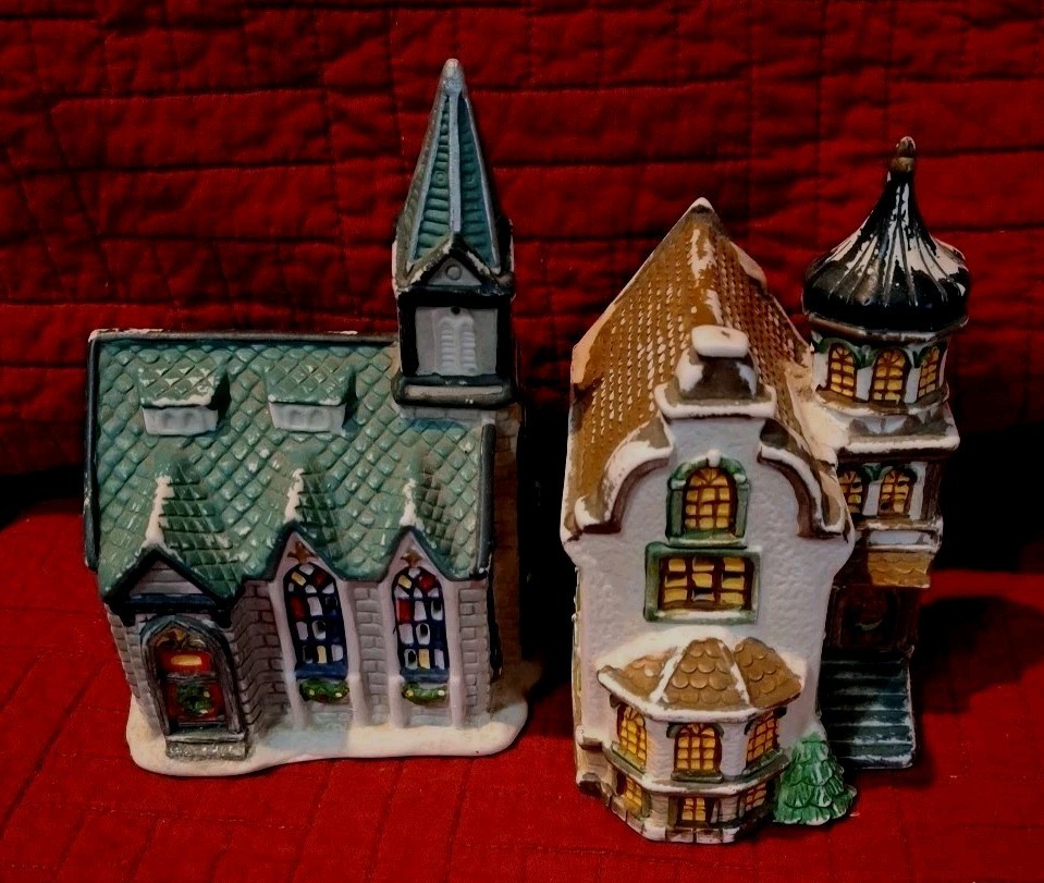 Cornerstone Christmas Houses Set Of 2