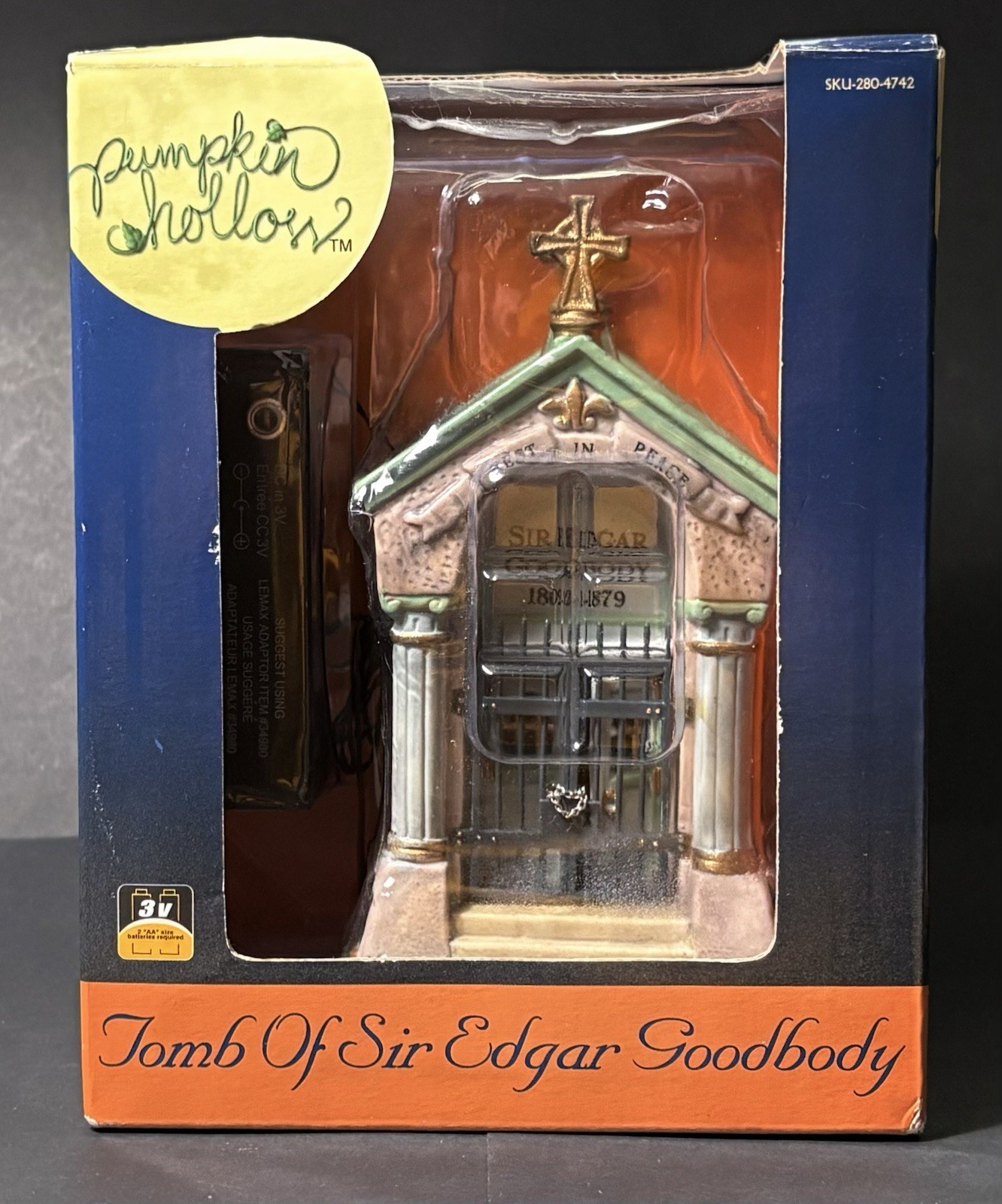2006 Lemax Halloween Village Spooky Town “Tomb of Sir Edgar Goodbody” #280-4742