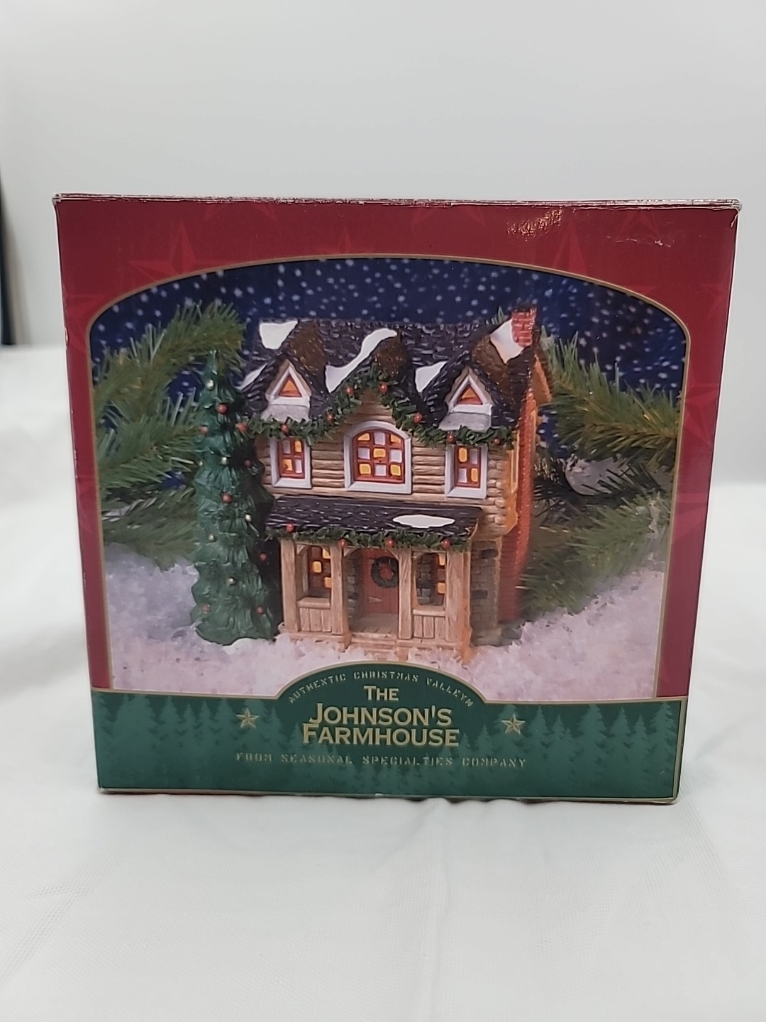 VTG 1994 Seasonal Specialties “Johnson’s Farmhouse” Christmas Village Lighted