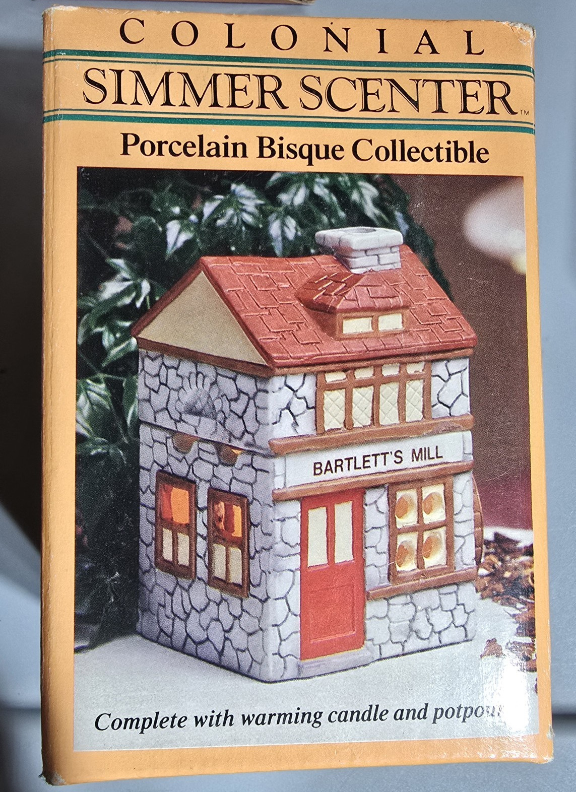 Colonial Bartlett’s Mill Porcelain Bisque Hand Painted Collectible House VINTAGE