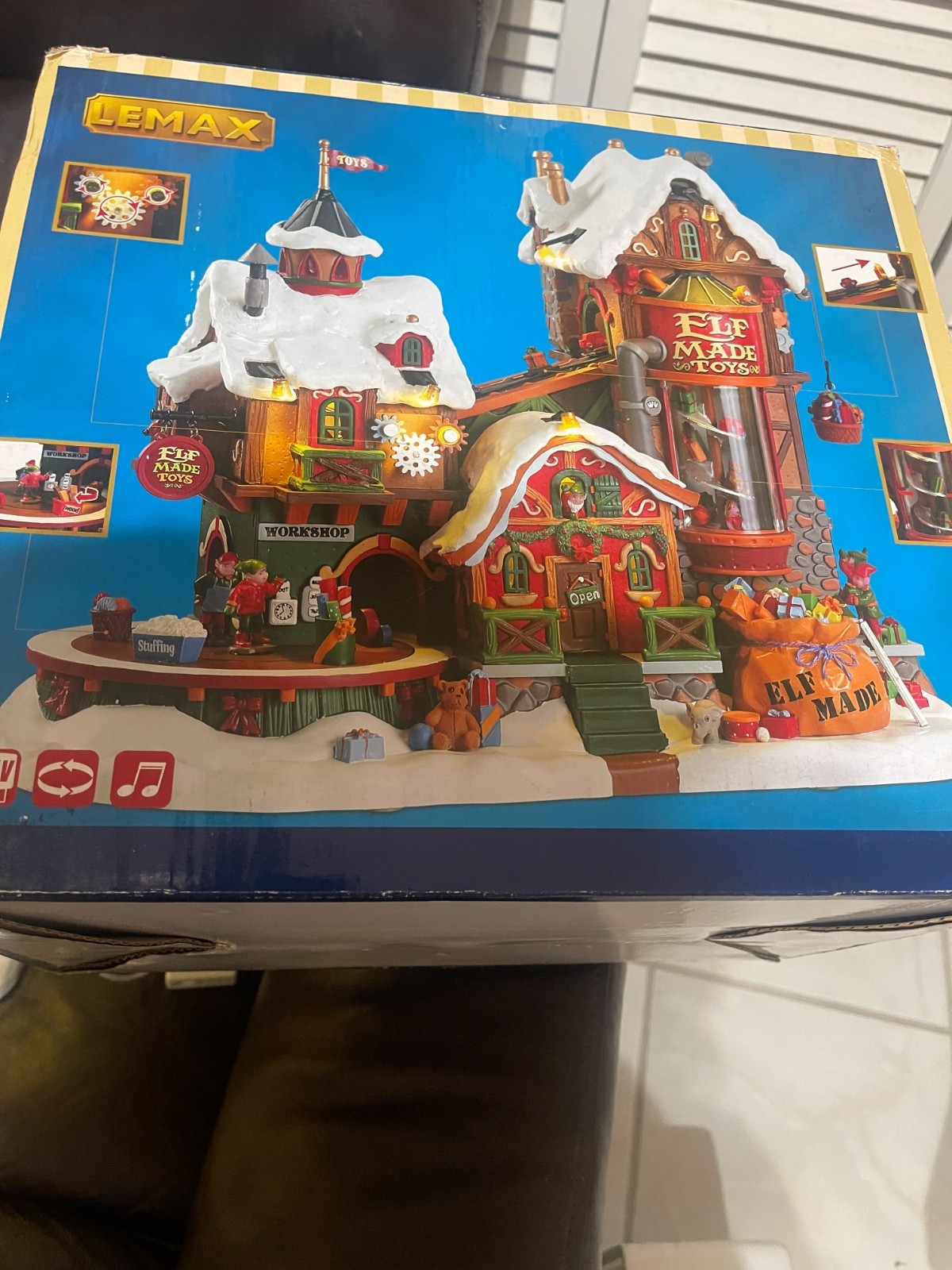 LEMAX ELF MADE TOY FACTORY 75190 WITH BOX IT WORKS