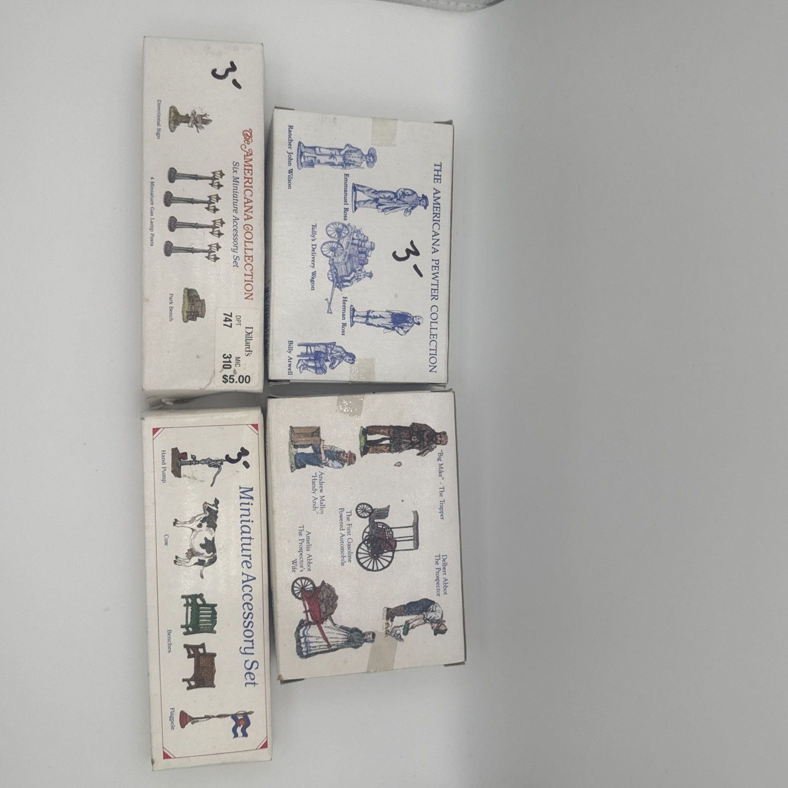 VTG Mini Figures Americana Pewter Collection & Liberty Falls Collection 4 sets