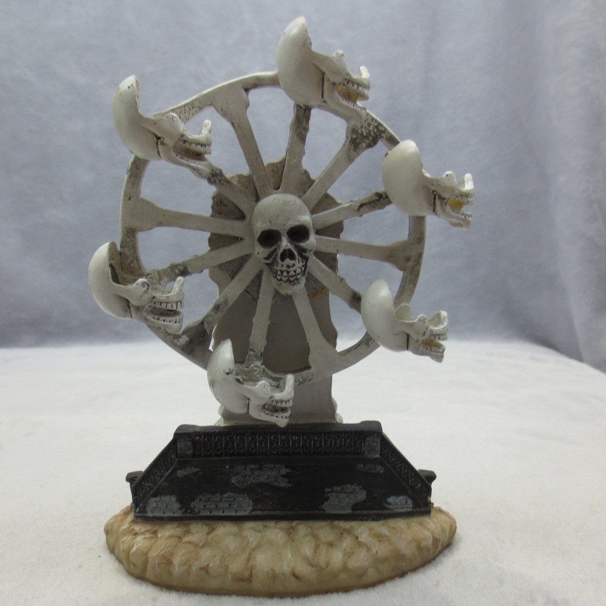 Ashland Tiny Treasures Halloween Village Ferris Wheel Carnival Circus Spooky 7″