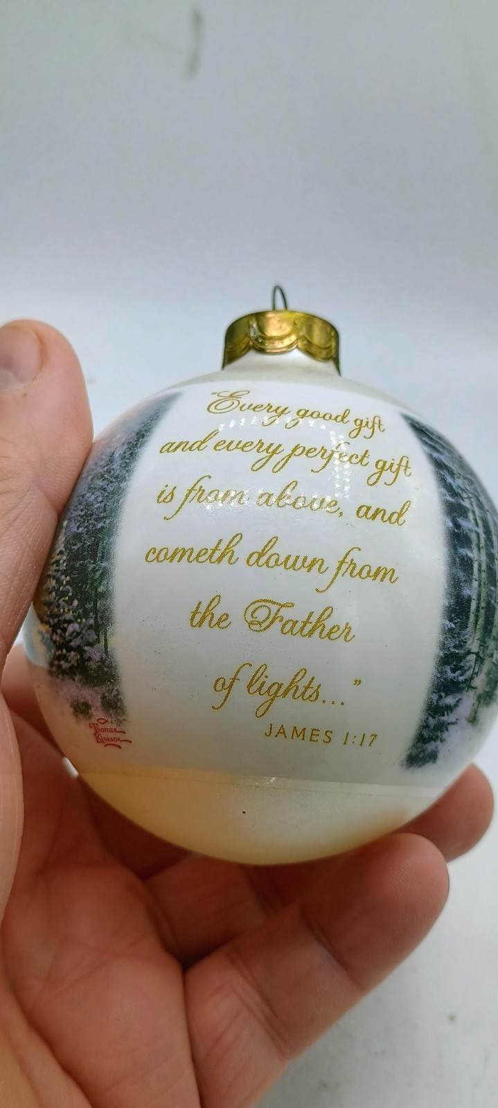 2003 Thomas Kinkade Christmas Bulbs Limited Edition With Bible Verse And…