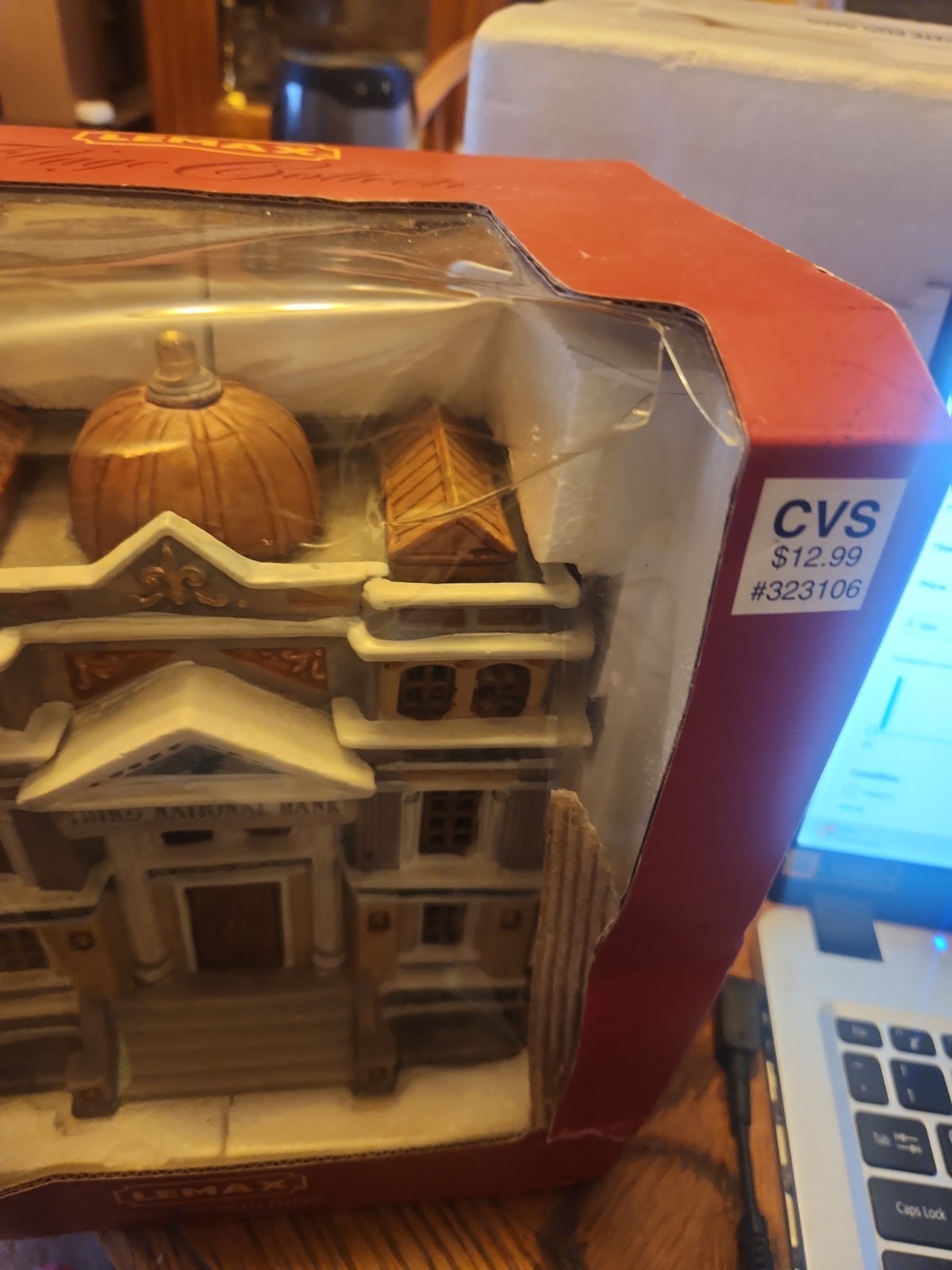 Lemax Third National Bank Lighted Christmas Village Building
