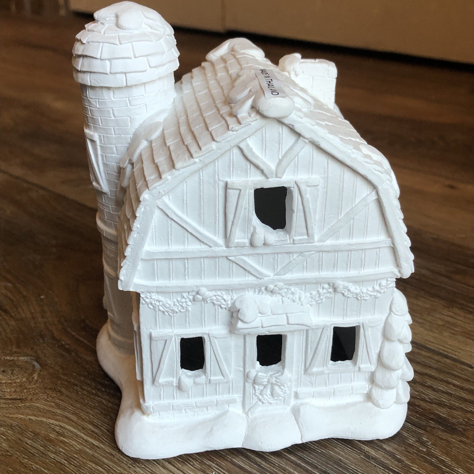 Vintage 1985 California Creations Unpainted Barn w Silo #SE-163
