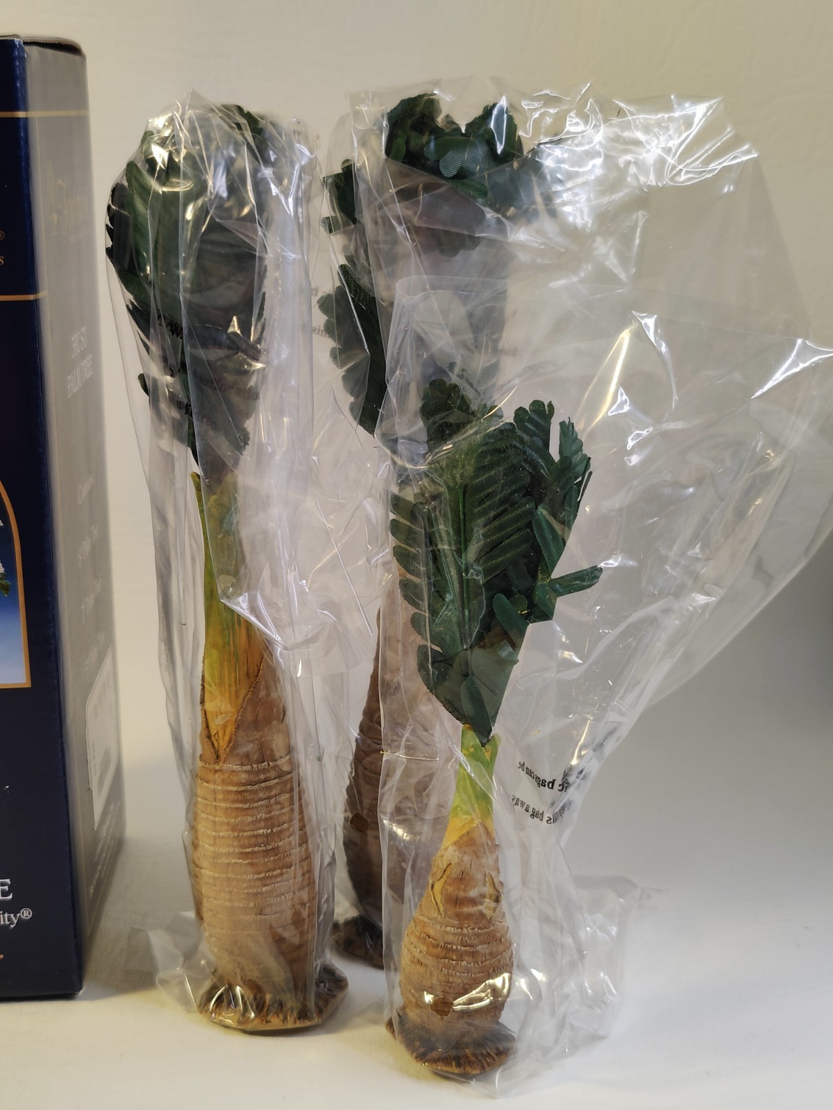 Vintage Fontanini Roman Inc Heirloom 2006 Nativity Palm Trees Set of 3