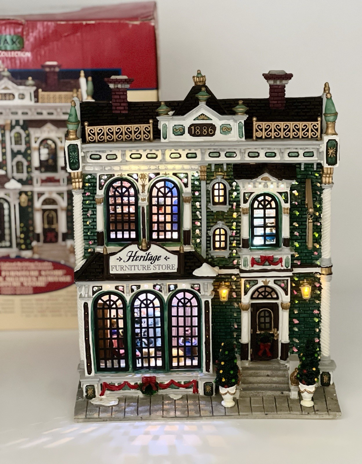 LEMAX Heritage Furniture Store Fiber Optic Lighted Christmas Village