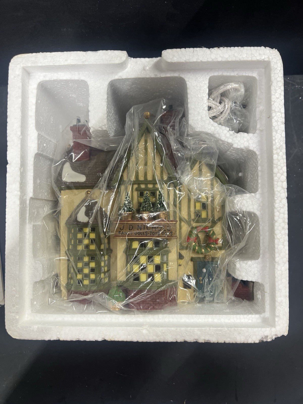 Department 56 J.D. Nichols Lighted Toy Shop W/box, 1995, Tested And Works, EUC!!
