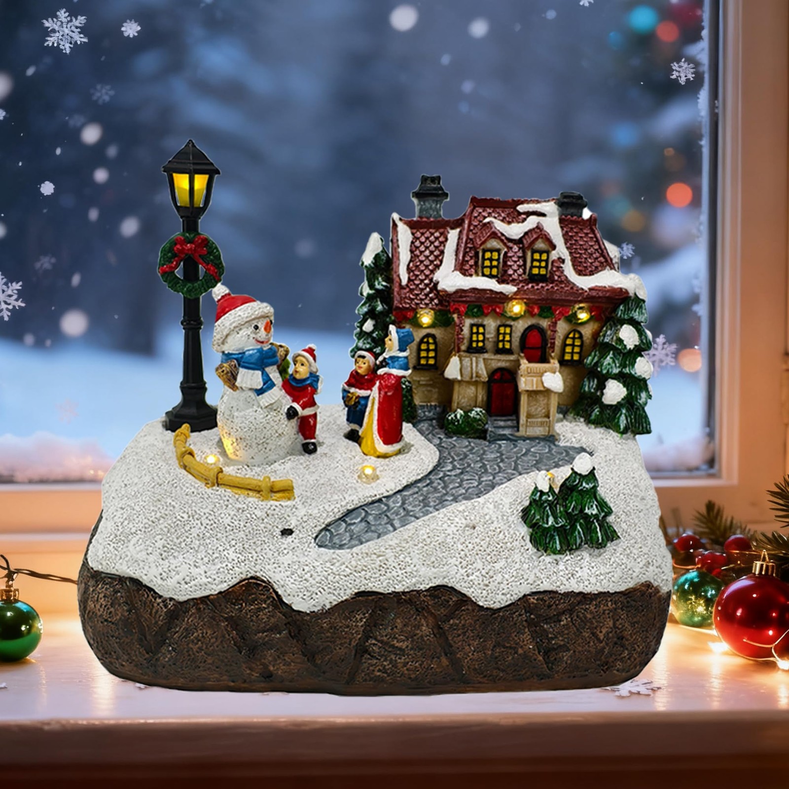 Christmas Village Houses Indoor Decorations Christmas Village Figurine Light …