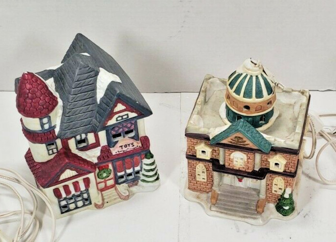 CHRISTMAS Grandeur Noel Snowflake Village Collector’s Edition Toys & Church 1994