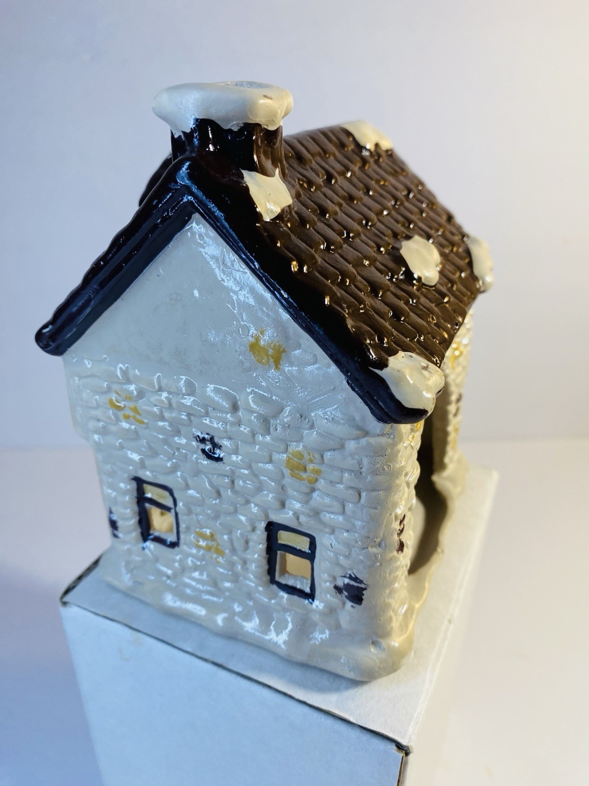 Dickens Village Ceramic Candle Holder Village Inn JS NY Taiwan NOS New Old Stock
